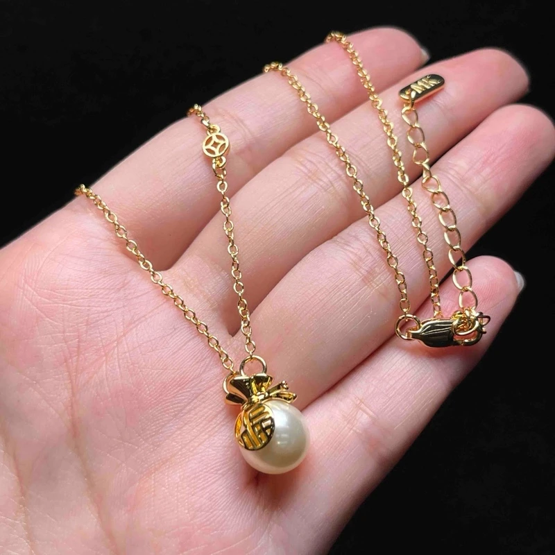 【魏来意】镀K金 福袋项链-10mm+ 45cm