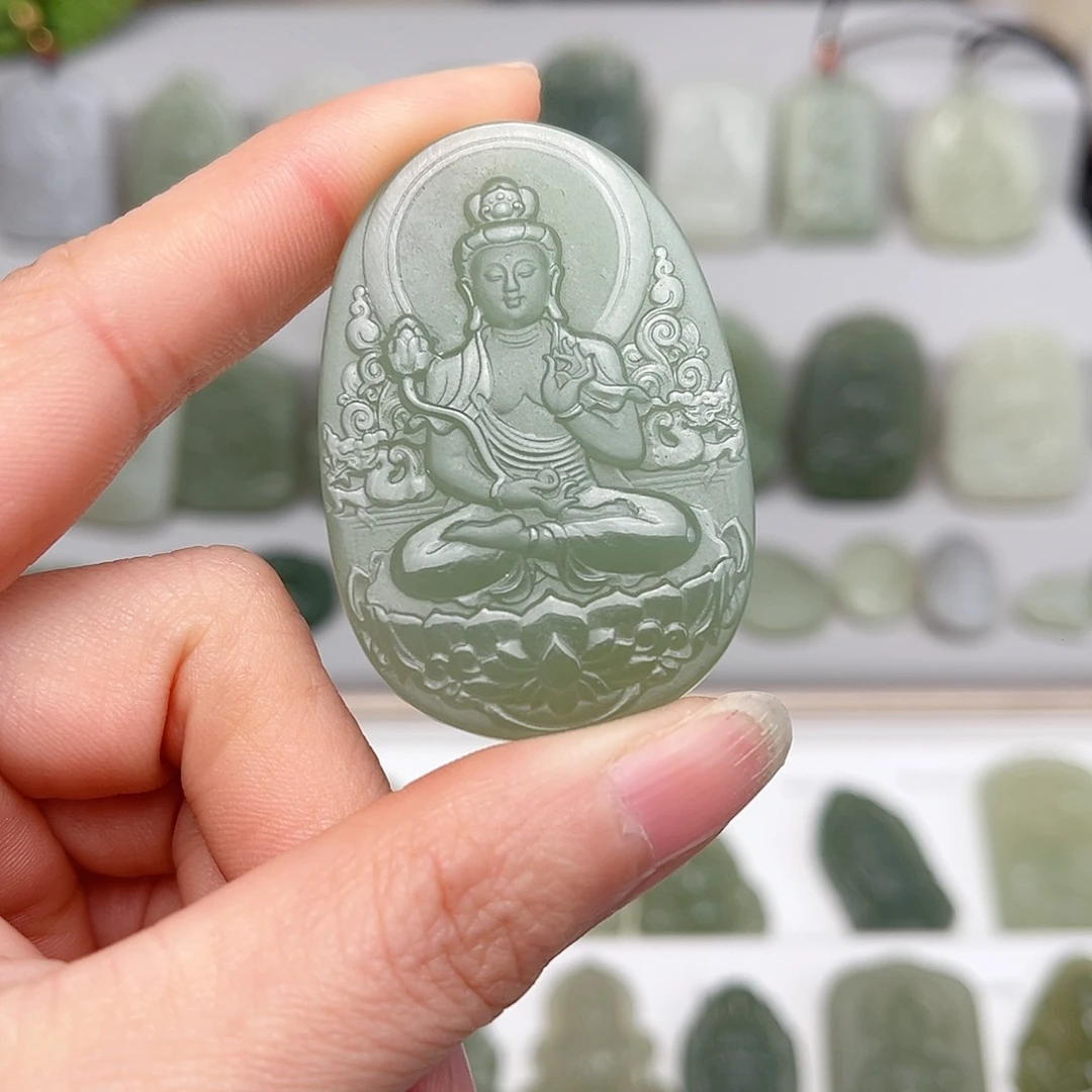 和田玉颈饰未镶嵌云****甜