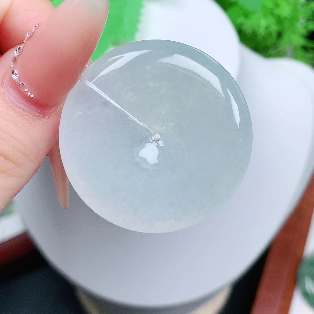 翡翠未镶嵌颈饰平安36.8-5.8