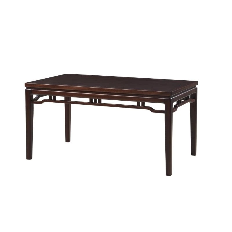 长餐桌家用----黑檀全实木时尚轻奢新中式餐桌餐厅简约饭桌长方形