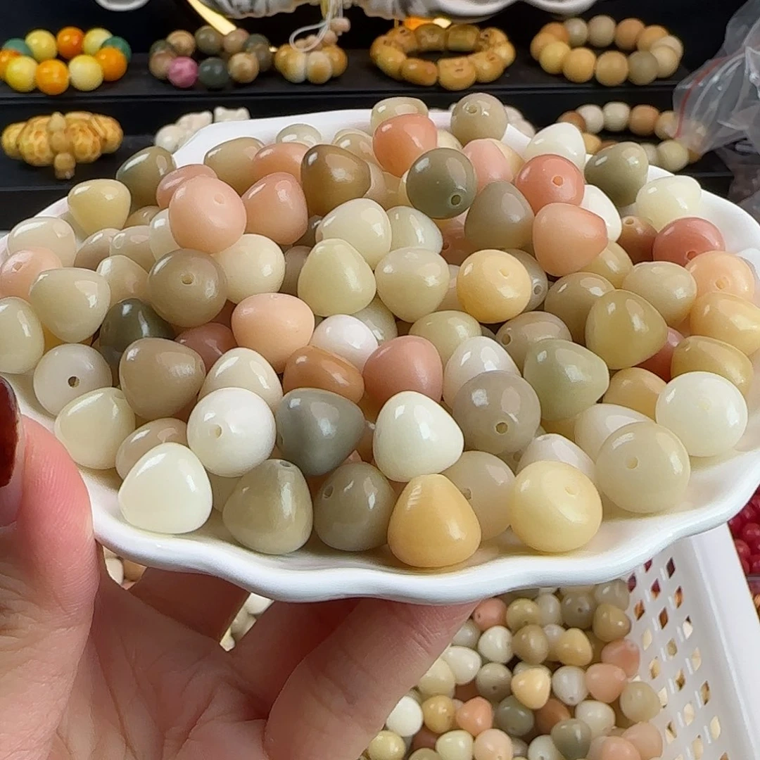 菩提根/象牙果手串卡12玛卡龙水滴100颗