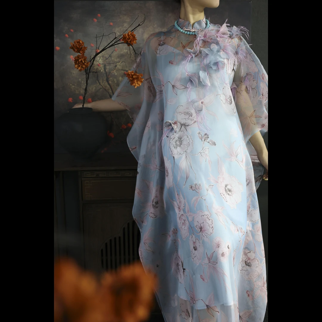 【既遇·春】XM轻奢气质千金仙气飘逸重工法式优雅浪漫宽松连衣裙