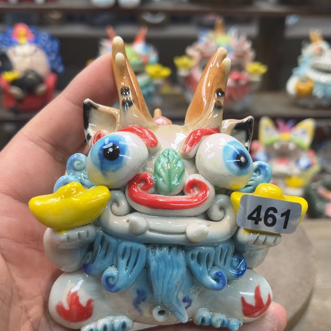 陶瓷纯手工抽象陶瓷摆件461