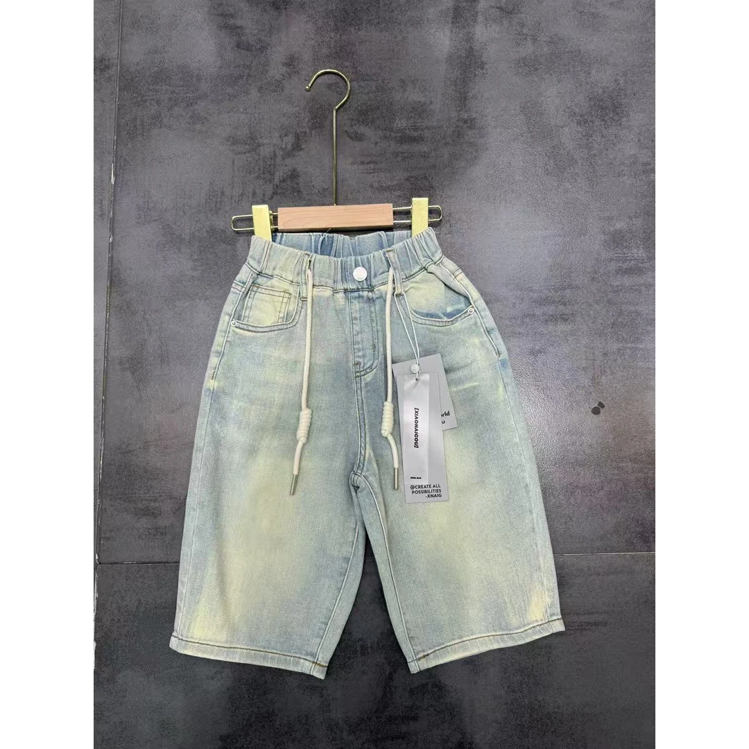 19722/59722/89722高端潮流时尚百搭潮品童装牛仔中裤A12-1-4