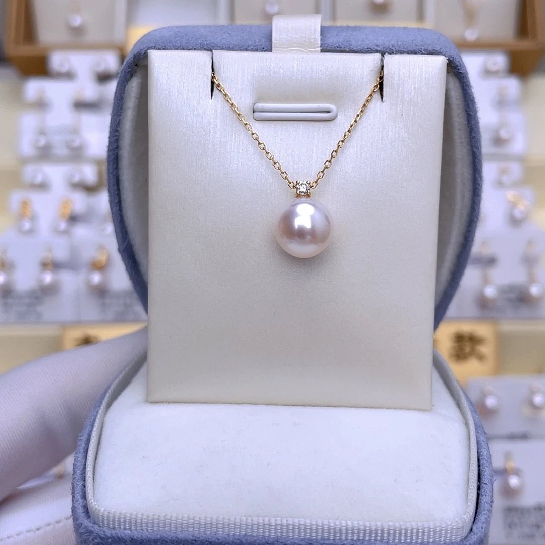 海水珍珠套链18K金镶嵌