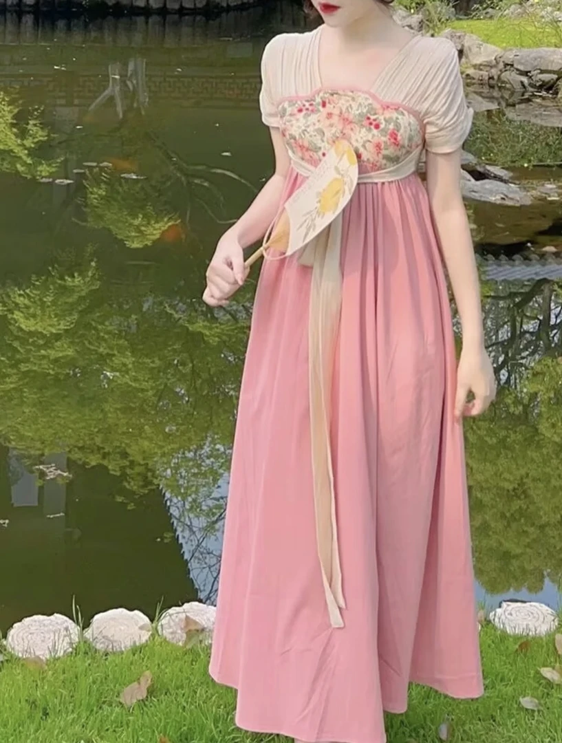 【A】套装-2025夏季款薄款古风套装亲肤透气亲肤休闲印花宽松家居服