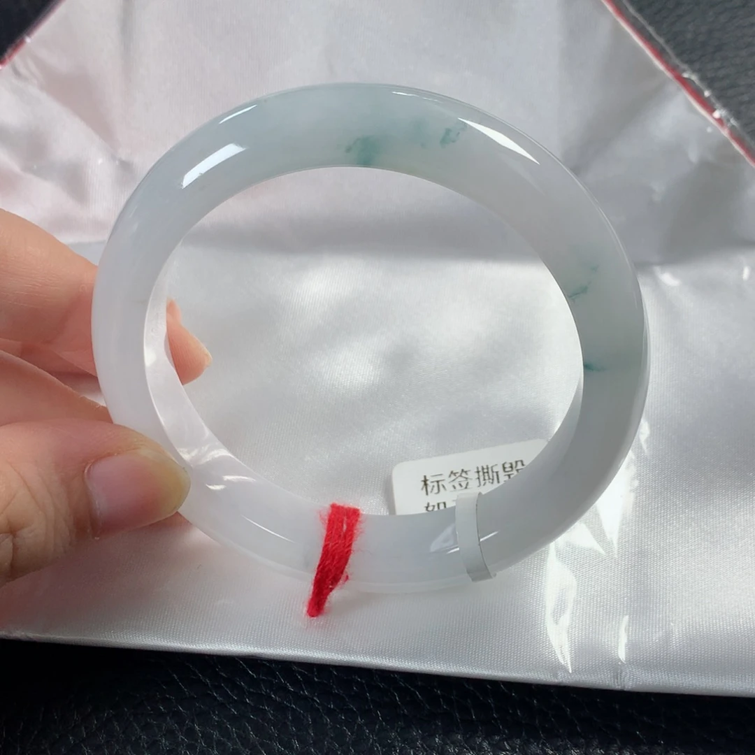 翡翠手镯未镶嵌缅甸天然翡翠手镯57圈口