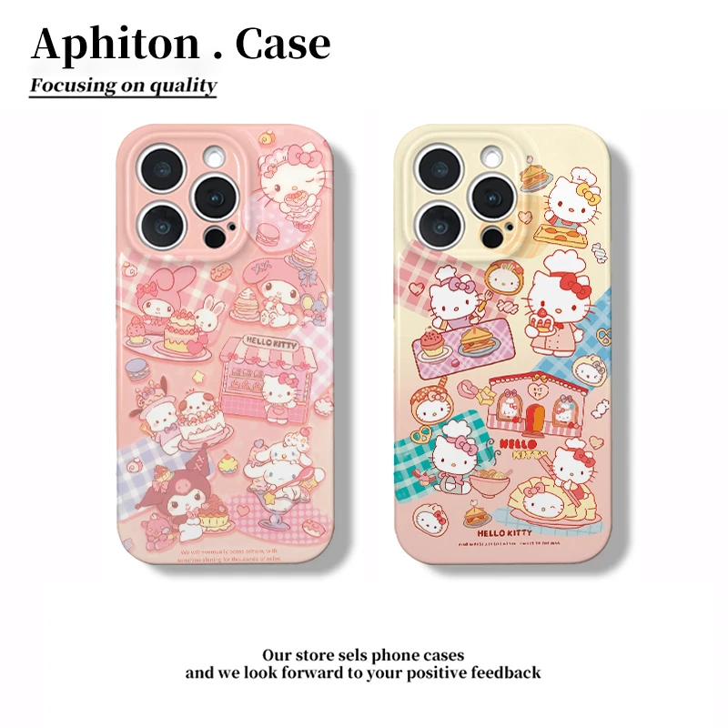 SMBLCE面条饺子凯蒂适用苹果16PM菲林手机壳华为P70vivoppo小米15