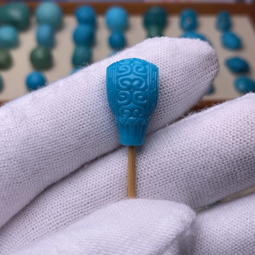 绿松石未镶嵌绿松石三通11.1