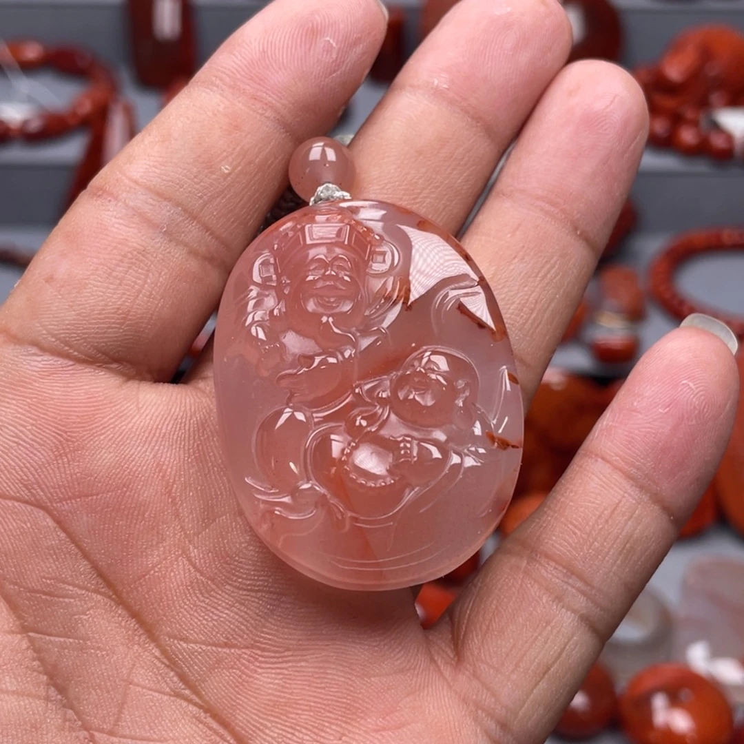南红玛瑙未镶嵌珠宝奇石吊坠