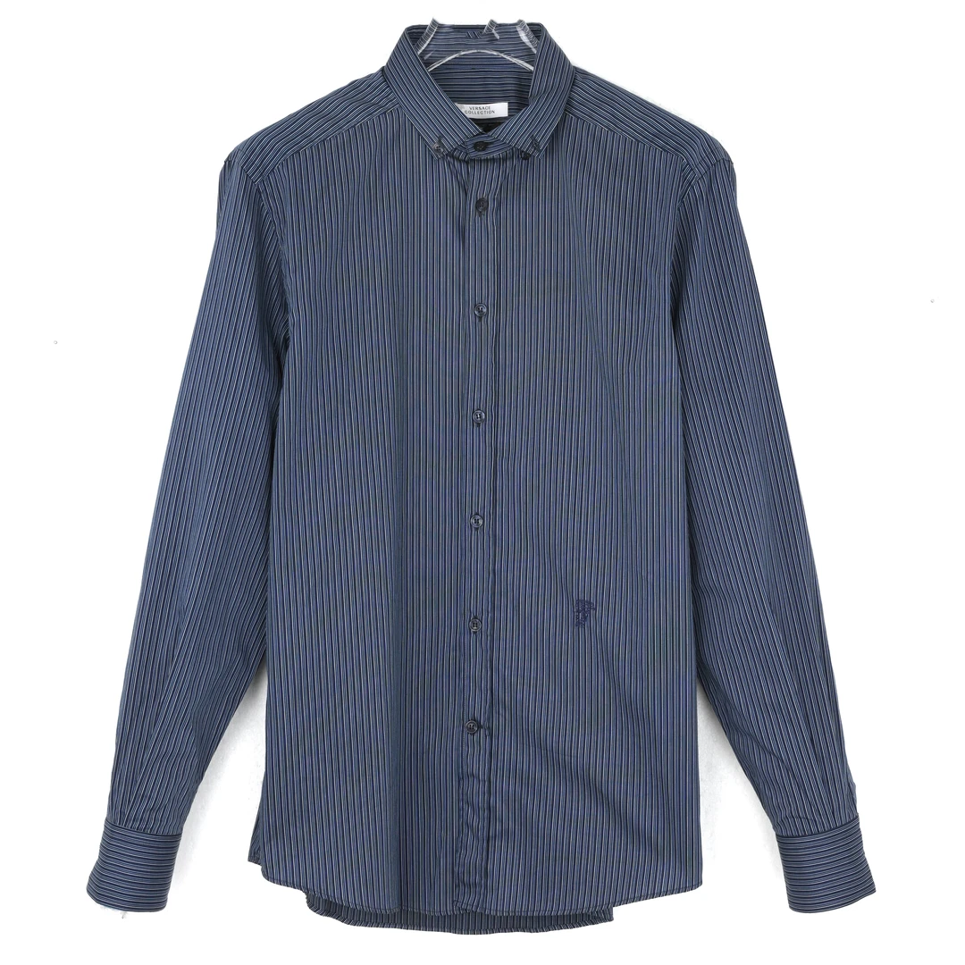 VERSACE COLLECTION范思哲 男士常规款简条纹衬衫V300031VD4074