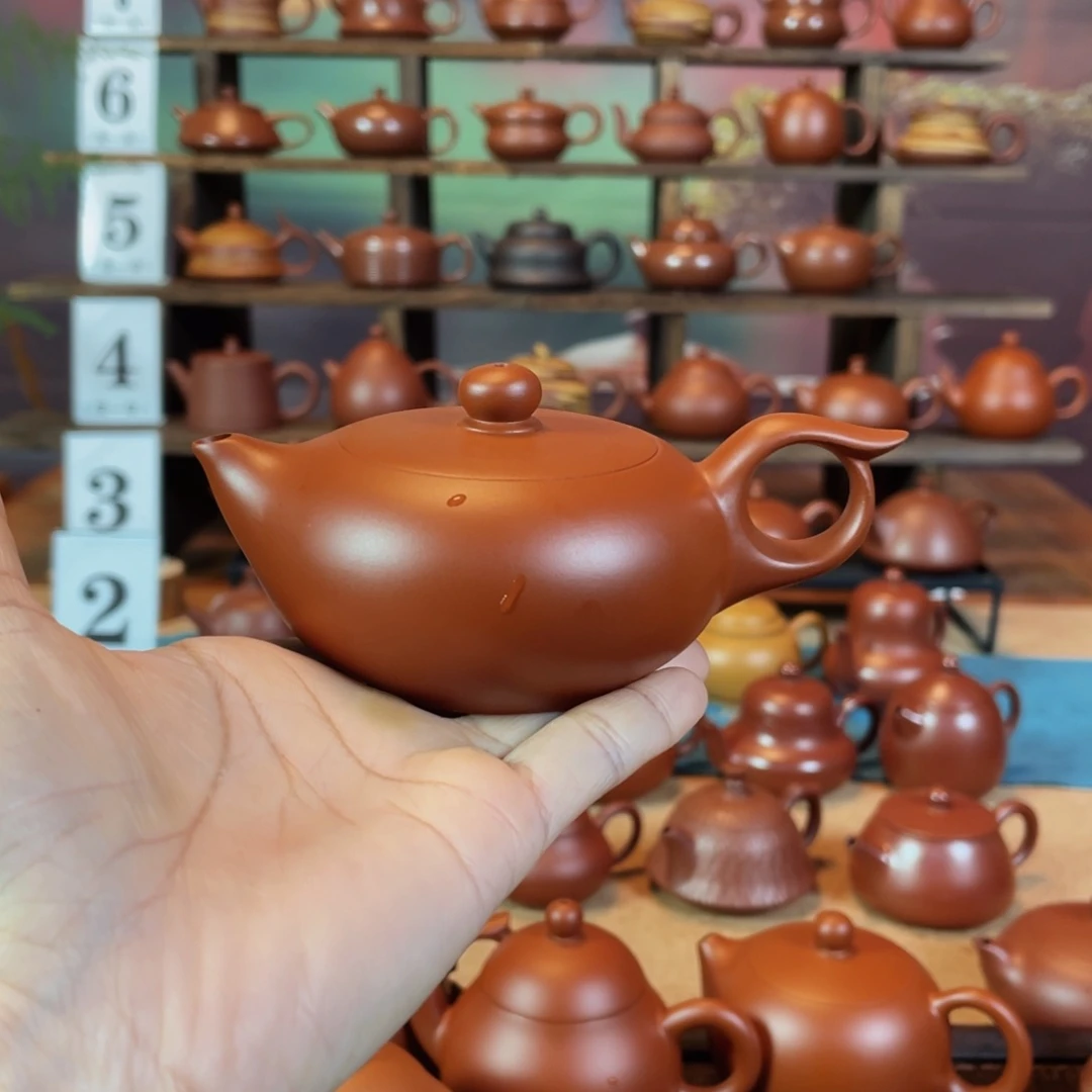 茶壶紫砂不****啥潮州手工手拉朱泥凤鸣壶