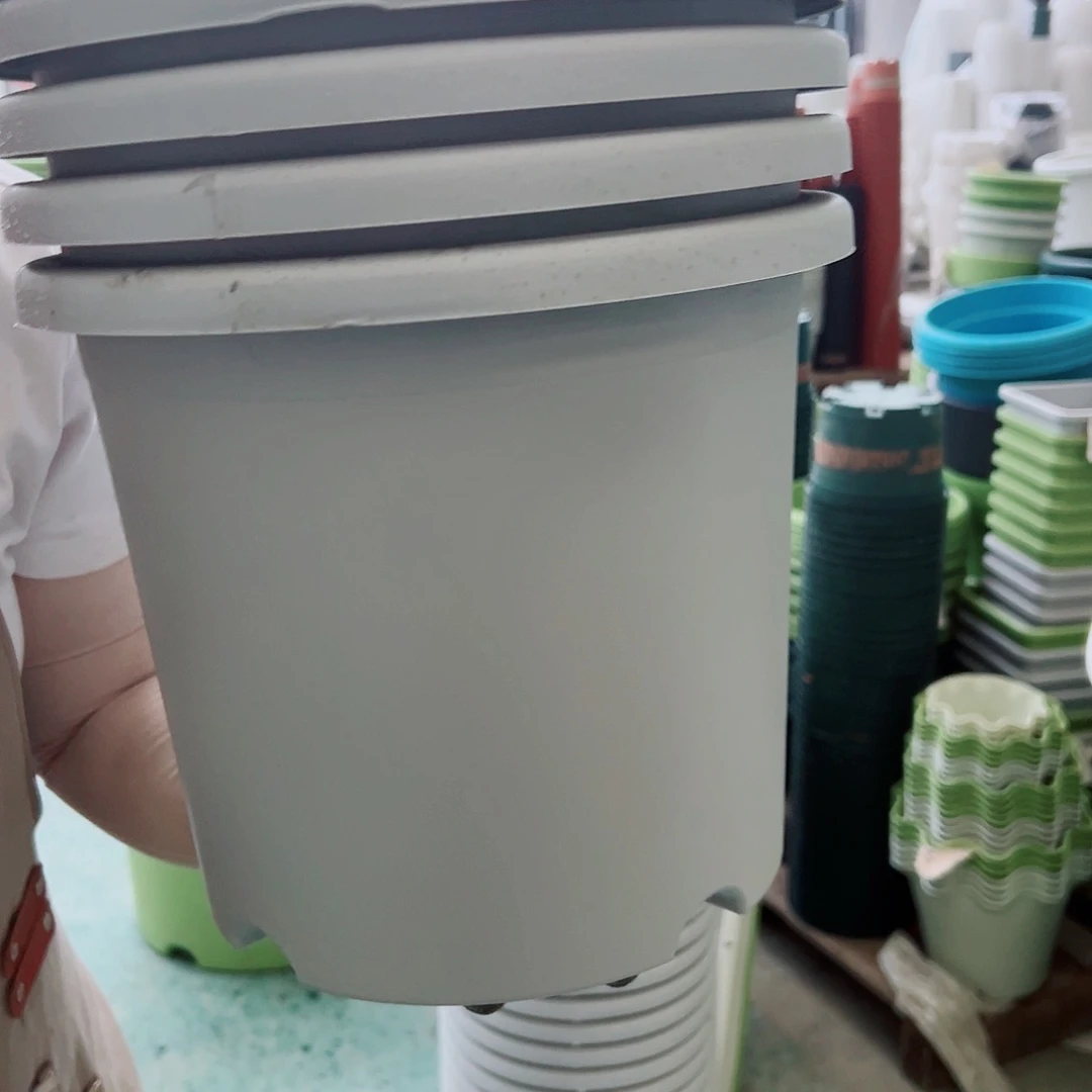 瑕疵四季盆5#灰白色6个无托