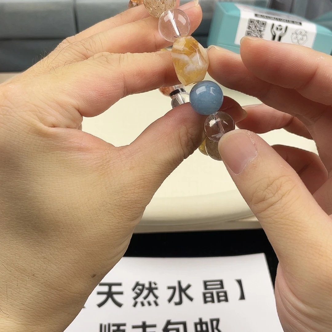 手串水晶银S925镶嵌