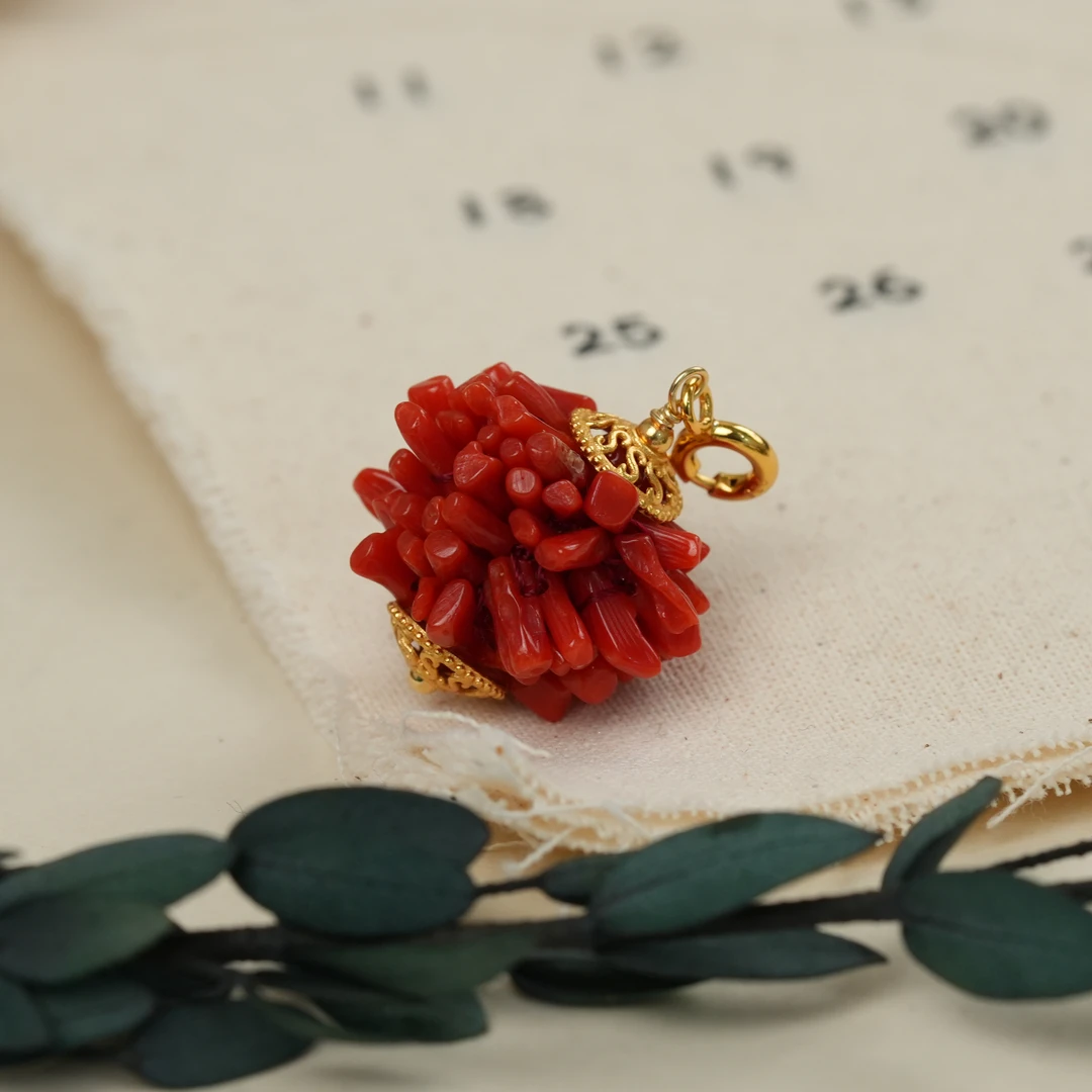 【琪琪专属】珊瑚毛毛虫吊坠-D4071DW-多样性发一