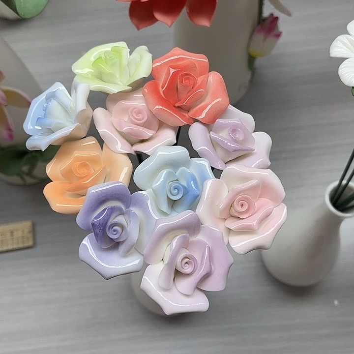 陶瓷纯手工捏花设计