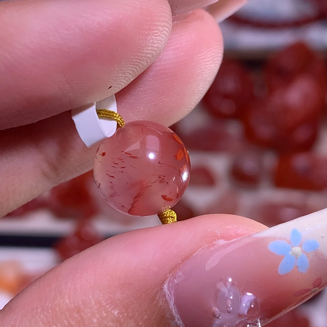 南红玛瑙未镶嵌珠宝半成品单珠7