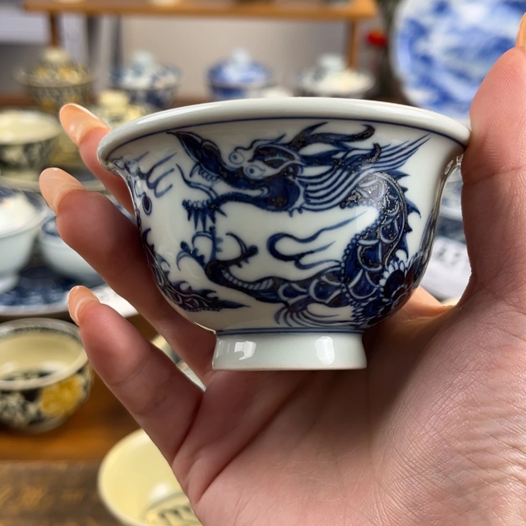 铠甲穿花龙压手杯