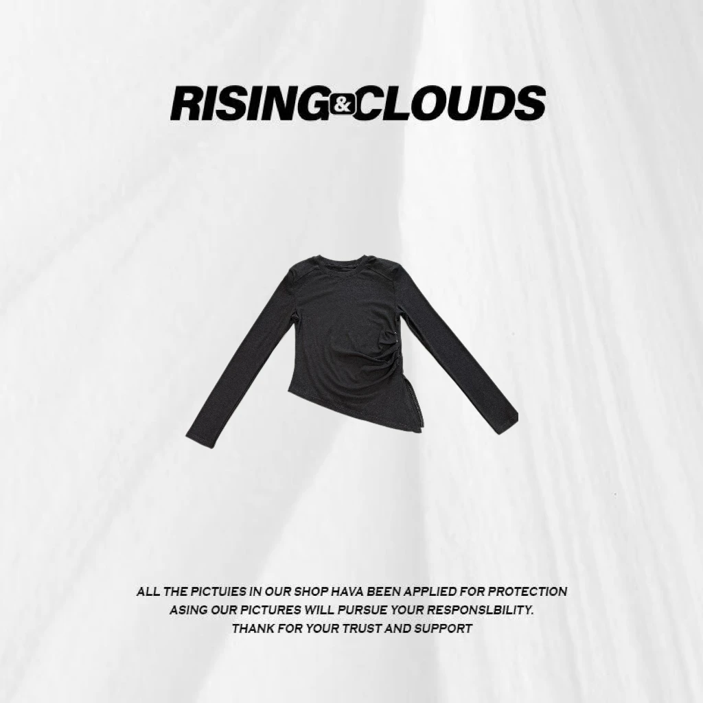 RISING&CLOUDS莎莎【渡鸦径】深圳百搭显瘦不规则下摆打底090397