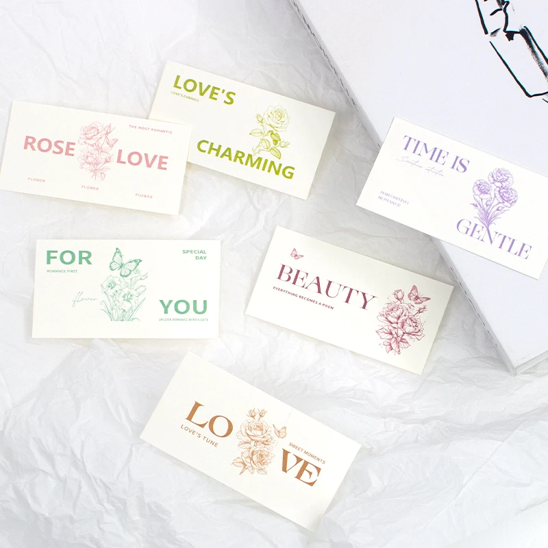 H H 清韵简约网红卡片 简约花束卡片 鲜花花束配饰