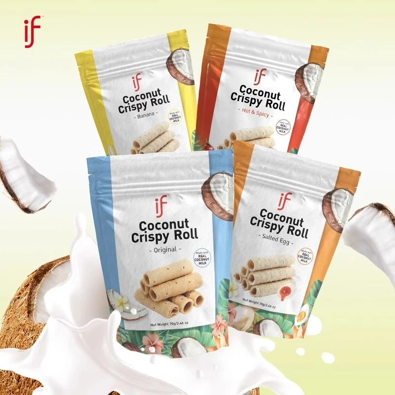 25年3月12号到期泰国进口椰子蛋卷原味香蕉味咸蛋黄味休闲办公室