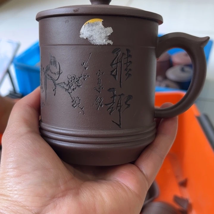 紫砂茶叶盒喜上眉梢手工制作