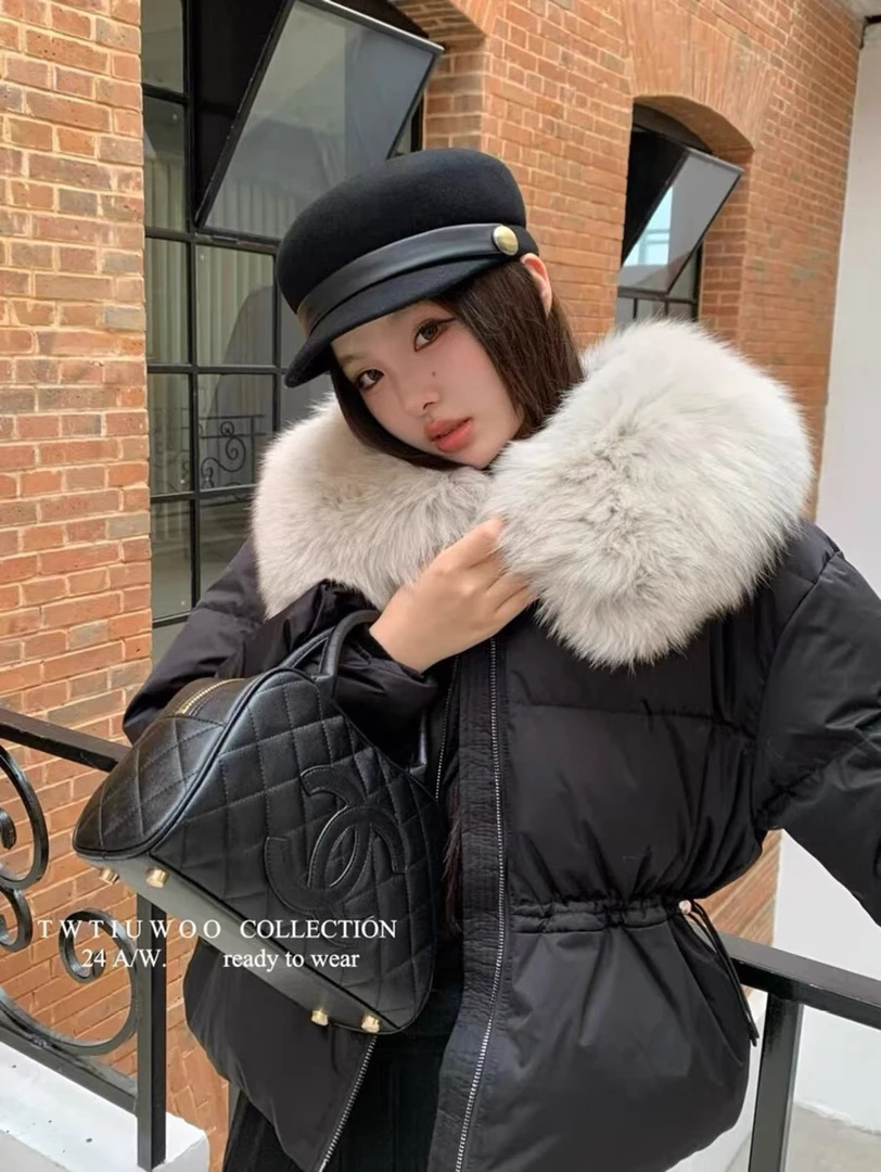 灰灰呀！88325 【半旬冬雪】圣诞款！新年款！真毛外套【雨雨】