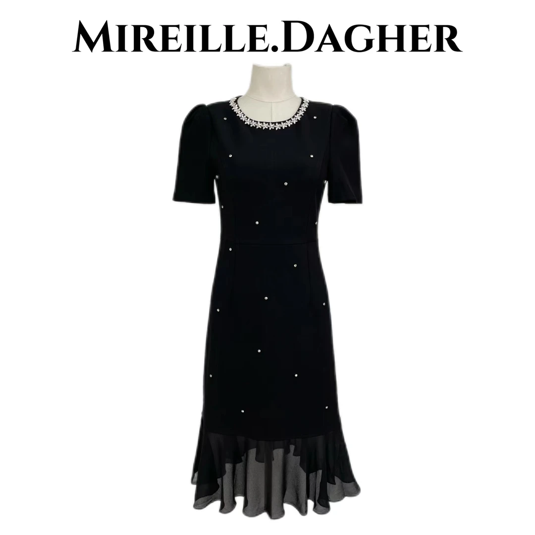 米莱Jiaer/复古高级感荷叶边连衣裙X27343