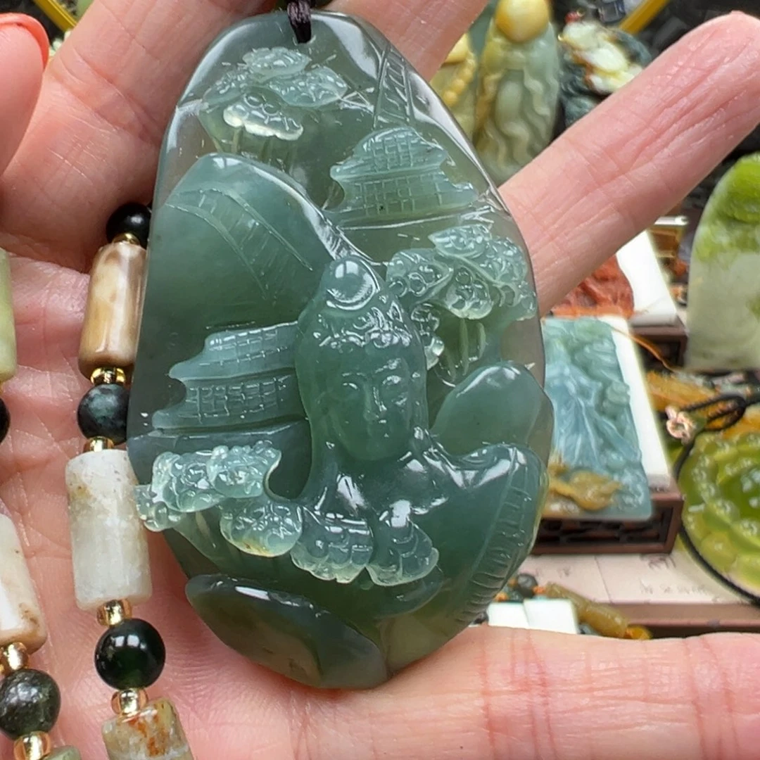 岫玉未镶嵌挂件挂件