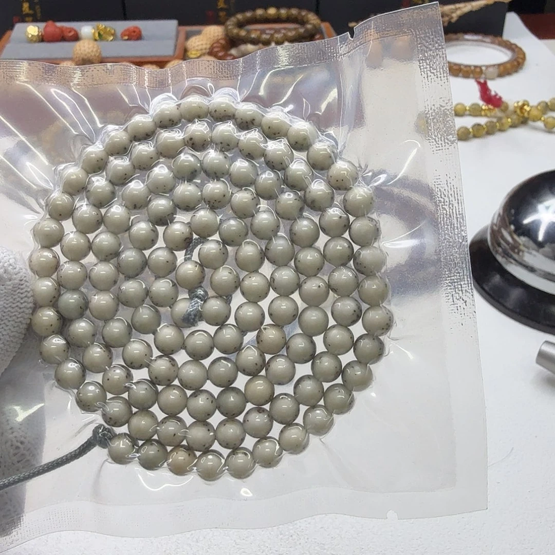星月菩提吊坠24一物一图冰白牛毛星河豚龙蛋6圆108