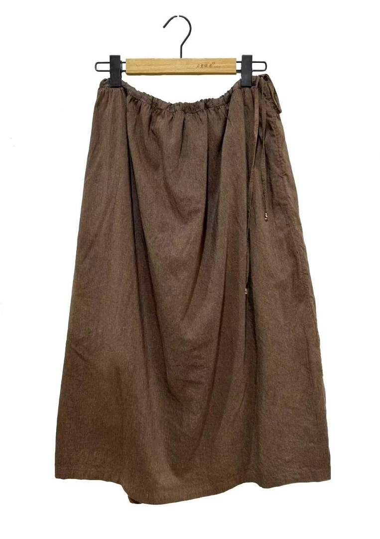 山山家-左岸迷香【半裙】Z25SS2010丝棉花苞裙松紧腰时尚气质复古