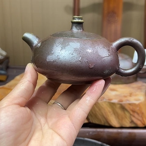 戬谷龙窑坭兴陶柴烧茶壶