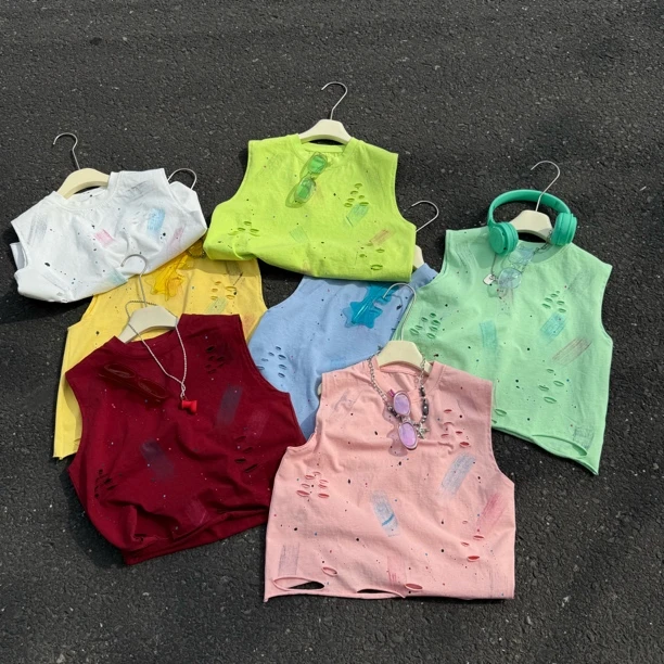 半川81809夏季新款儿童宽松时尚洋气潮流打底男童短袖背心T恤