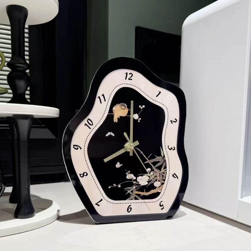 中国风桌面时钟创意座钟新款玄关钟表挂墙客厅摆件钟