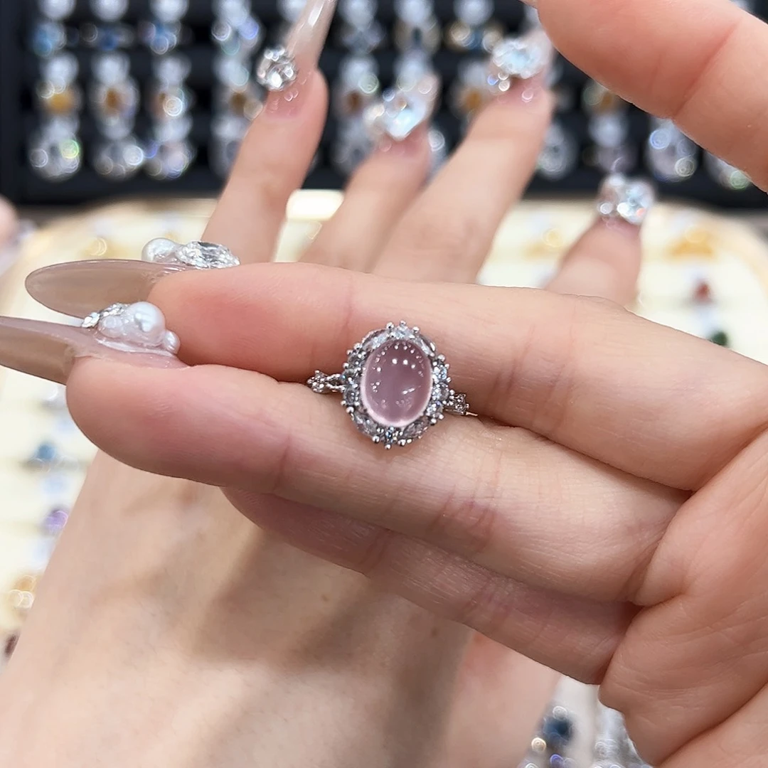 水晶金色拖不保色介意慎拍银托不掉色银S925镶嵌乐**o