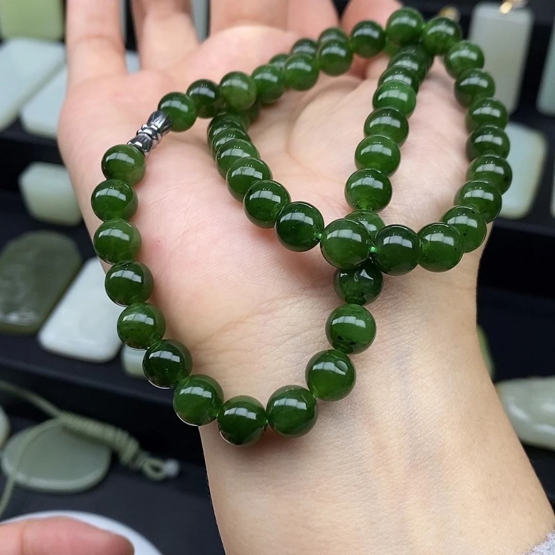 和田玉（碧玉）未镶嵌颈饰卡8妈妈链