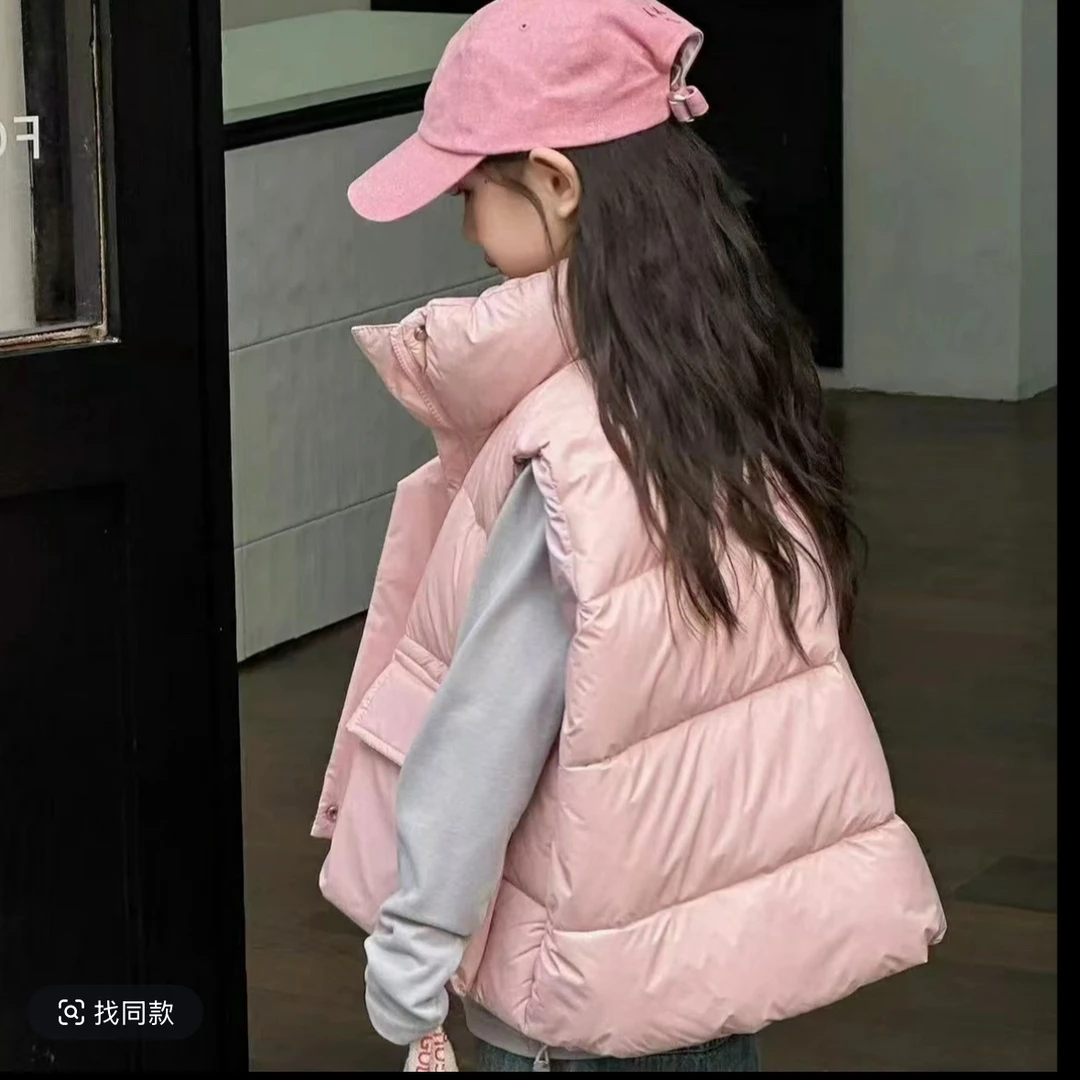 502哈哈家 女童冬季新款洋气韩版百搭时髦加厚保暖马甲