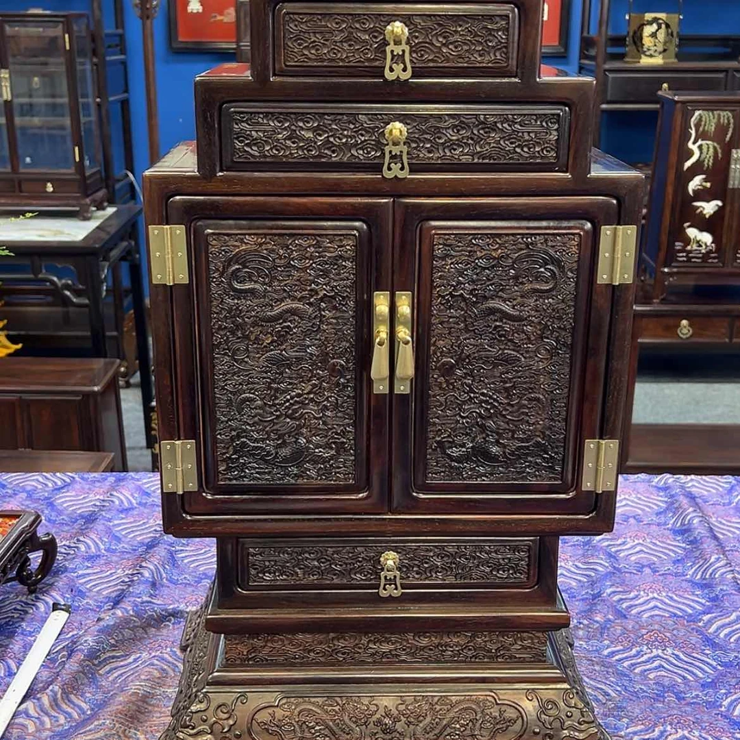 【闪购商品】红酸枝木类成套家具龙柜