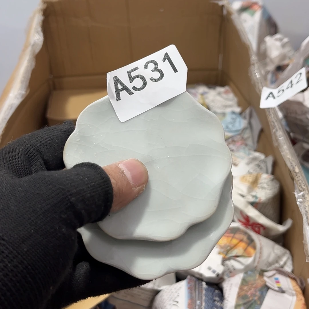 欣***荣瓷片茶摆件工艺品摆件666