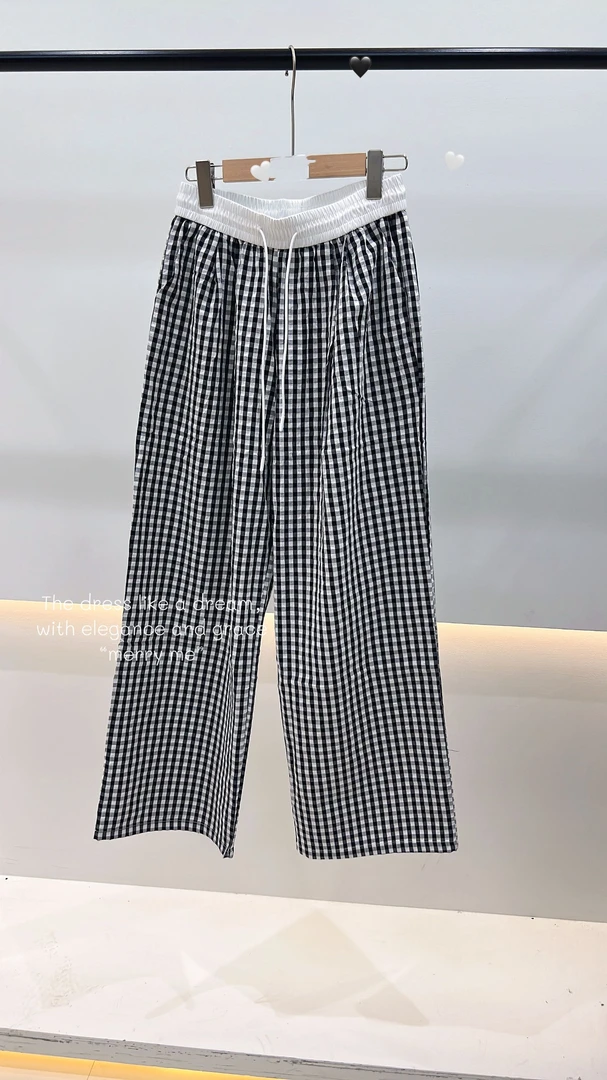 【Q-xyy服饰】格子裤长裤 6217