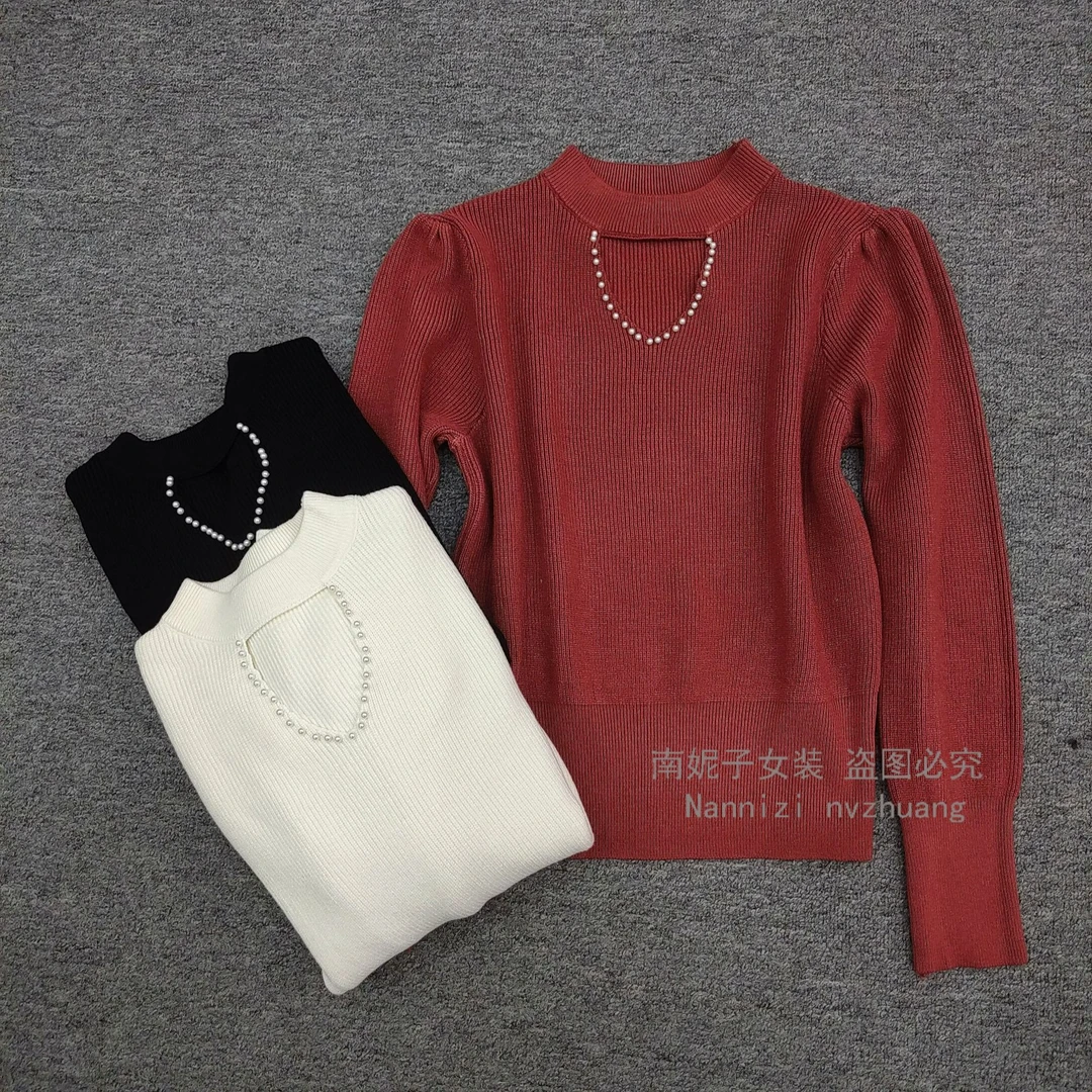 南妮子女装严选毛针织衫常规款女套头上衣半高领打底衫QQC51