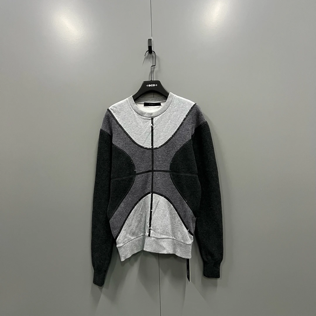 95新 Givenchy/纪梵希 (ll) 拼接撞色圆领卫衣 S码/206020