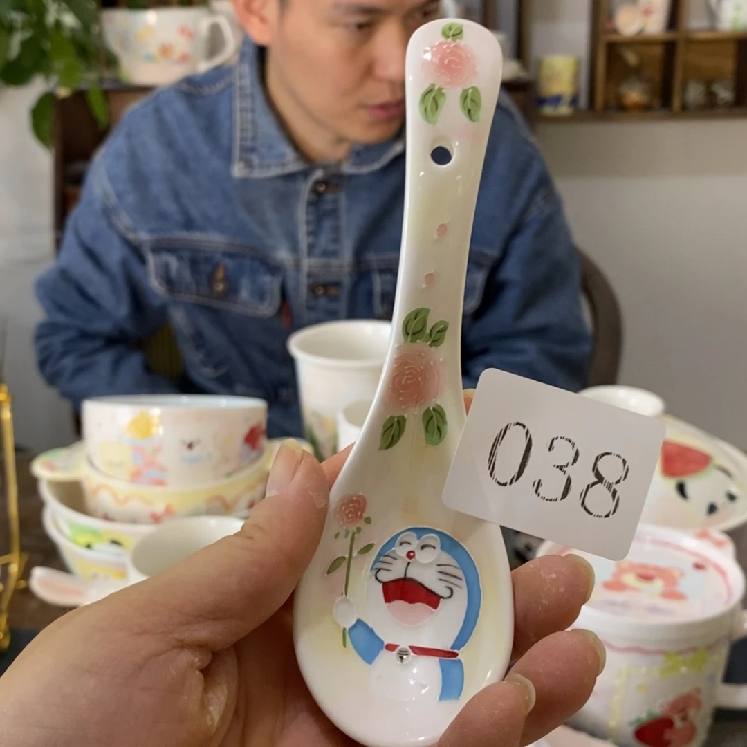 瓷片景德镇釉下彩手绘