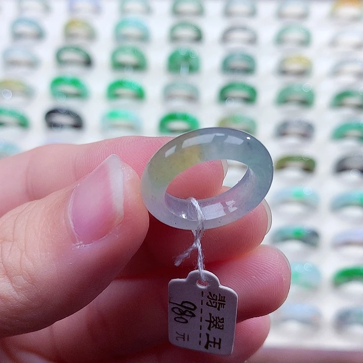 翡翠未镶嵌戒指8-9号