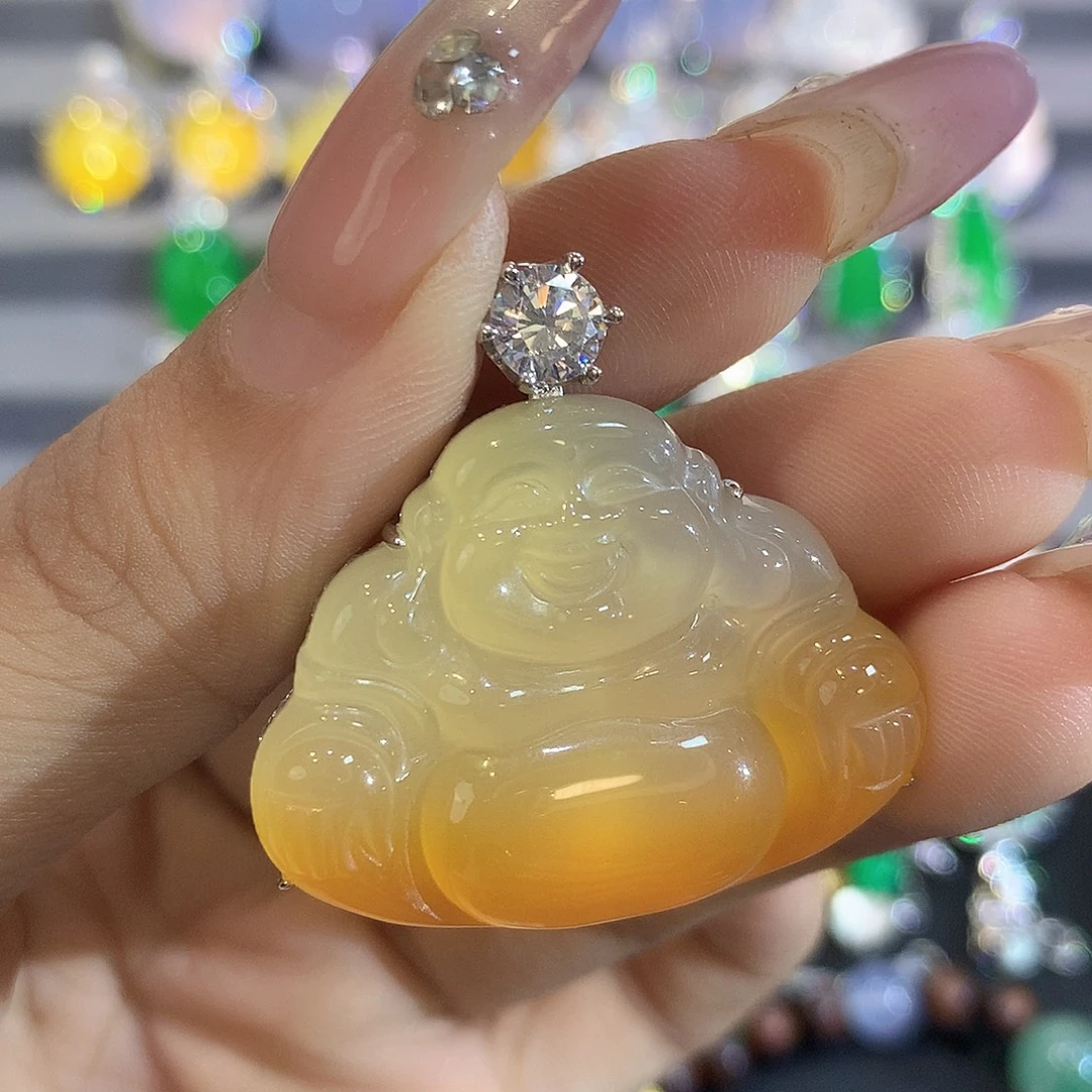 m***y银S925镶嵌颈饰玛瑙/玉髓