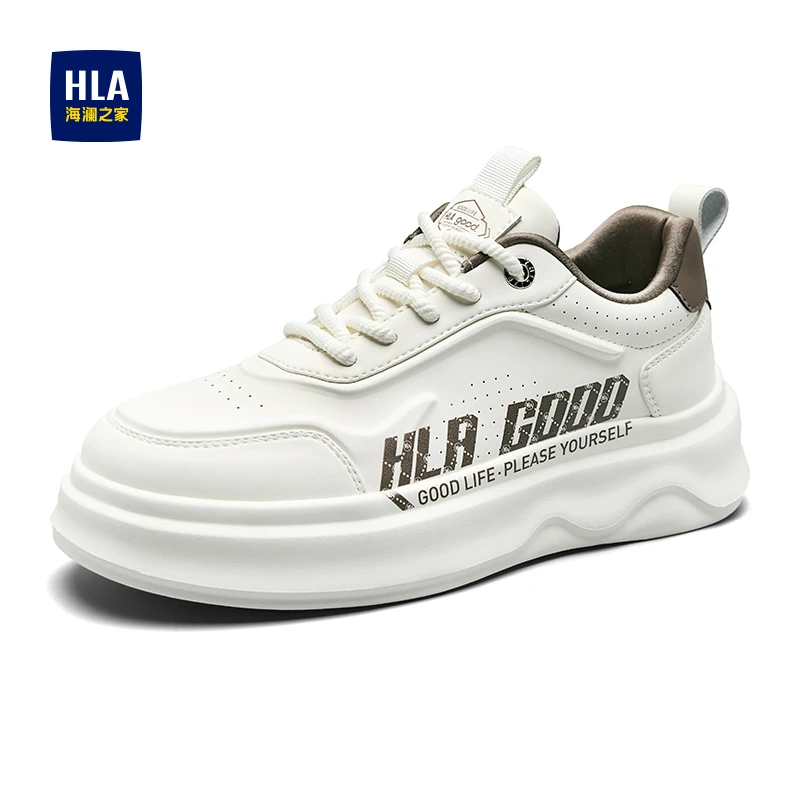 HLA/海澜之家小白鞋男款时尚百搭潮鞋2025年冬季新款低帮休闲男鞋
