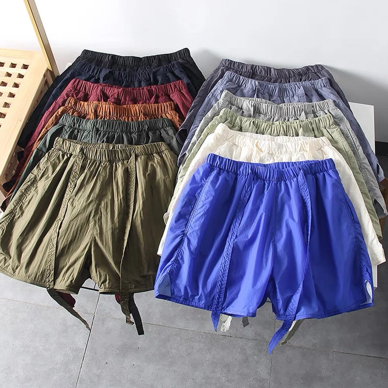 【退货补运费】夏季男士速干透气休闲短裤男款宽松纯色五分裤8566