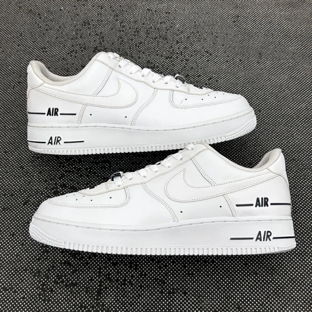 90新 NIKE/耐克 43码 空军一号 af1 黑白 串标 复古板鞋