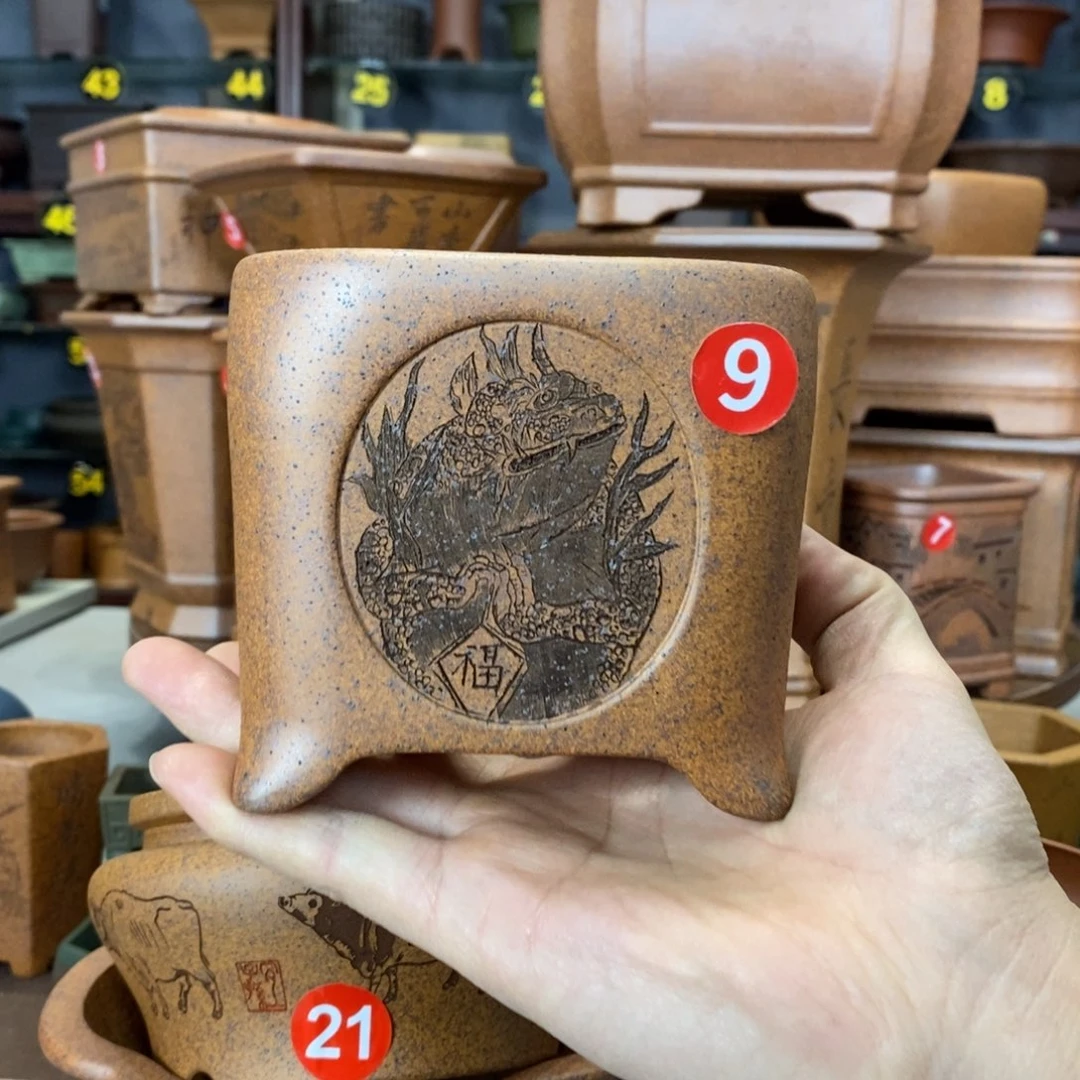 紫砂紫砂花盆盆景花盆盆景