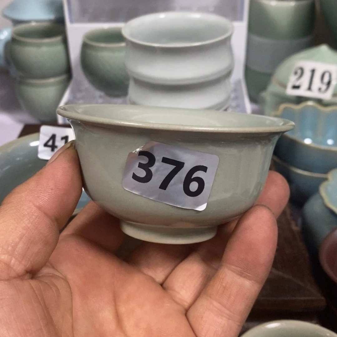 稻***人瓷杯子原矿釉原产地汝瓷微瑕杯子